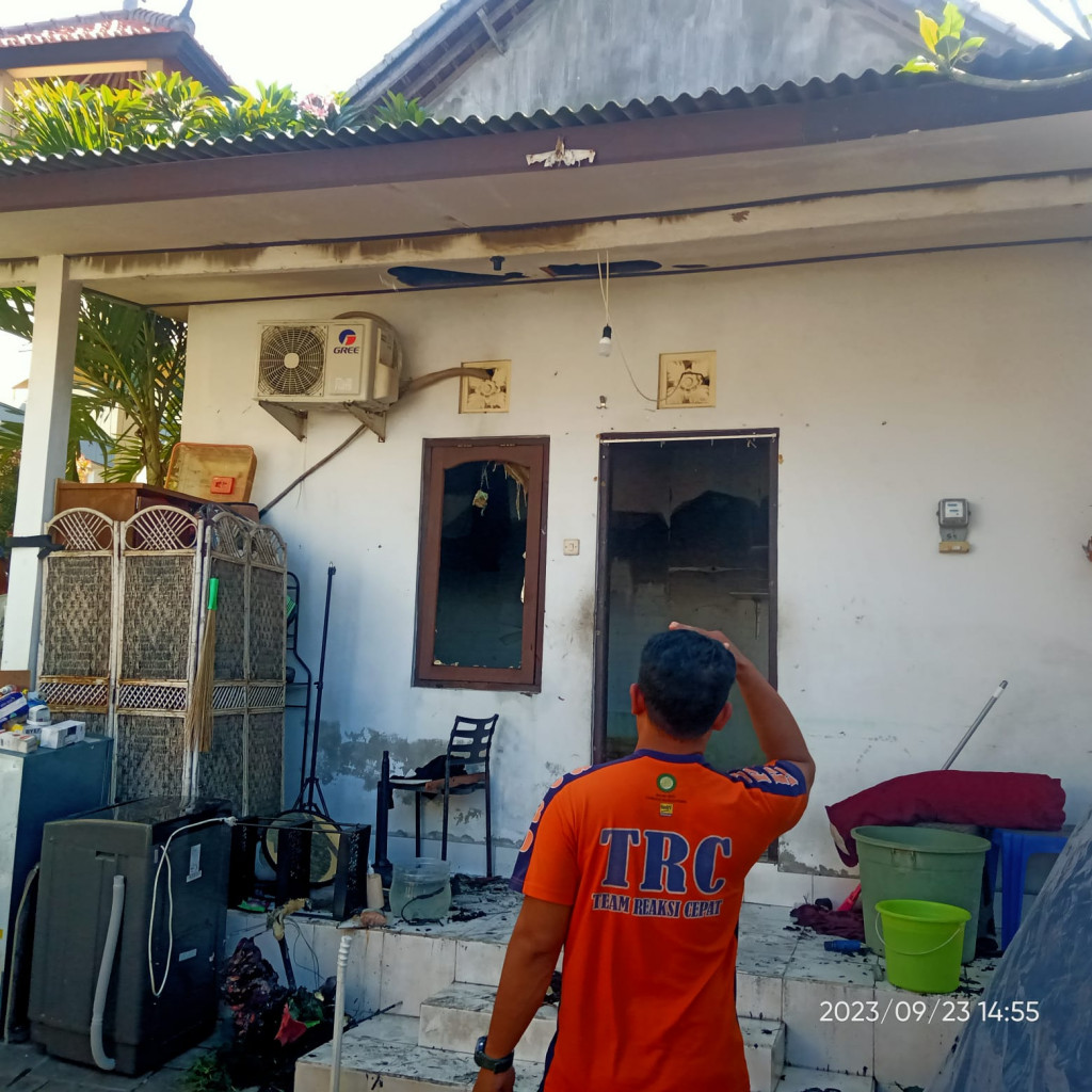 Kebakaran Kos Kosan di Jalan Mengelak No. 5, Banjar Kelod Ungasan, Desa Ungasan, Kecamatan Kuta Selatan Tgl 23 September 2023